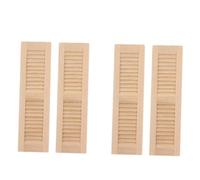 BELOWSYALER Persianas en miniatura para casa de muñecas de 1/12, persianas de madera realistas para ventanas pequeñas, fácil instalación, accesorios de exhibición de escenas