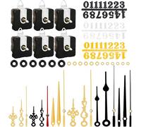 BELOWSYALER Piezas de movimiento de reloj de repuesto silenciosas que funcionan con pilas, piezas de reparación de motor