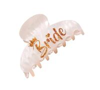 BELOWSYALER Pinza para el pelo con estampado de letras de novia, accesorios de fiesta de boda, agarre fuerte, pinza de pelo para eventos formales