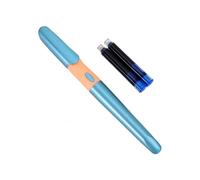 BELOWSYALER Pluma estilográfica de flujo suave, mango ergonómico ligero, cartucho de repuesto de larga duración, esencial para la escuela, pluma escolar ligera