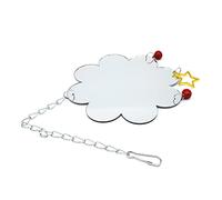 BELOWSYALER Pollo para gallinas, juguete de pollo con campanas, colgante de estrella para pollitos, gallos y pájaros, juguete colgante de pollo