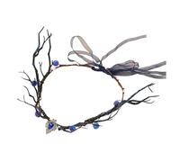 BELOWSYALER Postizo de rama ajustable con césped sintético para disfraces de Halloween, fotografía y actividades de juego de rol, tocado de disfraz