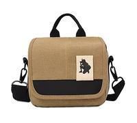 BELOWSYALER Práctica bolsa cruzada para cámara réflex digital para mujeres y hombres, bolsa de hombro de lona, bolsa de hombro para cámara, pequeña, Khaki