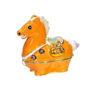 BELOWSYALER Práctica caja de exhibición de joyas con forma de caballo con detalles intrincados, elegante estuche de accesorios de revestimiento para contenedor de viaje