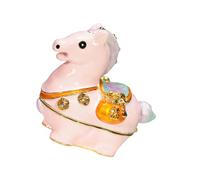 BELOWSYALER Práctica caja de exhibición de joyas con forma de caballo con detalles intrincados, elegante estuche de accesorios de revestimiento para contenedor de viaje