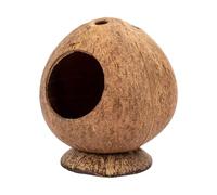 BELOWSYALER Refugio de fibra natural para roedores con forma de coco para calidez de invierno y actividades de enriquecimiento de jaulas, cocos naturales, nido de hámster para jaulas