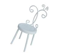 BELOWSYALER Sofá de aleación a escala 1/12 con respaldo, muebles en miniatura blanco dorado para decoración de habitación de niños