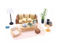 BELOWSYALER Sofá en miniatura a escala 1/12 para casas de muñecas, sala de estar, accesorios de fotografía y pantallas de modelos