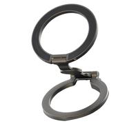 BELOWSYALER Soporte de metal para teléfono con base giratoria, soporte móvil de doble aro para posicionamiento vertical horizontal