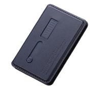 BELOWSYALER Soporte de teléfono con ángulos de visión ajustables, diseño plegable, respaldo de piel sintética, cartera para teléfono