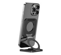 BELOWSYALER Soporte de teléfono doble plegable para coche, diseño muy delgado, múltiples ángulos, visualización para navegación, videollamadas, uso en la oficina, soporte ligero de silicona para