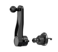 BELOWSYALER Soporte flexible para coche con gancho ajustable y base de cabeza de bola de 17 mm, soporte de teléfono para transferencia de energía de teléfono, base de bola giratoria