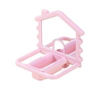 BELOWSYALER Soporte multifuncional para pájaros con espejo y plato de comida para jaulas, promoción segura de actividades y curiosidad