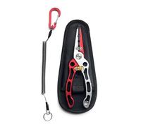 BELOWSYALER Soporte para labios de pesca de aleación de aluminio, pinzas de pesca, cortador de línea, agarre multifuncional, removedor de anzuelos de pesca, cortador de recuperación