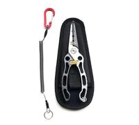 BELOWSYALER Soporte para labios de pesca de aleación de aluminio, pinzas de pesca, cortador de línea, agarre multifuncional, removedor de anzuelos de pesca, cortador de recuperación