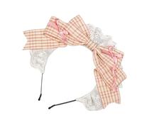 BELOWSYALER Subcultural Maid - Diadema con lazo para el pelo de encaje de anime para mujeres y niñas, accesorios de disfraz de cosplay, tocado, diadema de sirvienta