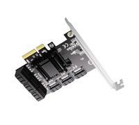 BELOWSYALER Tarjeta adaptadora PCIE 4X a SATA3.0 de velocidad rápida con 9 puertos y ancho de banda de 6 Gbps para almacenamiento de PC