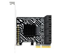 BELOWSYALER Tarjeta adaptadora PCIE3.0 a 8 puertos SATA3.0 de 6 Gbps para almacenamiento de escritorio, adaptador interno, convertidor, accesorios, tarjeta de expansión de almacenamiento