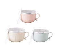 BELOWSYALER Tazón redondo aislado de gran capacidad, tapa apta para microondas, recipiente de alimentos, apto para microondas, lonchera de acero inoxidable, cuenco redondo aislado