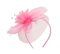 BELOWSYALER Tocado de plumas para mujer, diadema de tul para cóctel, fiesta de té, eventos de derby, eventos
