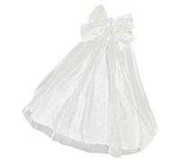 BELOWSYALER Velo de novia de perlas artificiales con lazo y peine para despedida de soltera, decoración de cabeza de despedida de soltera