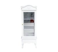 BELOWSYALER Vitrina de madera en miniatura a escala 1/12 para casas de muñecas, accesorios, manualidades, gabinete de vino realista, modelo de muebles