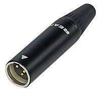 BELRAM 4 Pole Tiny XLR Male Cable Conn., Black housing & Gold CTS (OD 2-4.5mm) Marca