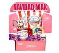 BELROS Pack Cesta Navidad, Surtido Chocolates. 500gr. Regalo Divertido Navideño Especial Taza Papa Noel. Baston Dulce. Celebraciones. Ideal Amigo Invisible. Ideal para Regalar Pareja