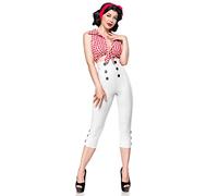 Belsira Caprihose Frauen Stoffhose schwarz Anlässe & Feiertage, Rockabilly, Blanco, M