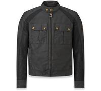 Belstaff Temple Chaqueta de cera para moto, negro, Talla XXL