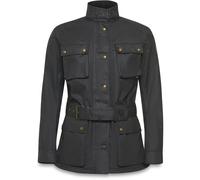 Belstaff Trialmaster 2025 Chaqueta impermeable de cera para motocicleta para mujer, negro, tamaño 46