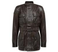 Belstaff Trialmaster Chaqueta de cuero para moto, negro-marrón, tamaño XL para Hombres