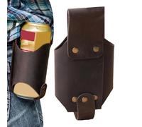 Belt Bottle Holder | PU Leather Beer Bottle Holder Belt | Waterproof Drink Waist Bag, Easy Beer B́ELT Ĥolder B́eer For Barbecue, Party, Hiking, Outdoor, Picnic