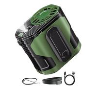 Belt Fan Cooler, Wearable Waist Air Blower, 100-Speed Wind Control, Built-In Flashlight, USB Rechargeable Power, Hands- Cooling Gear, Perfect for Construction, Travel, Kids, 3.58x4.02 inches