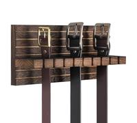 Belt Rack - Wall Mount Belt Organizer | Space Saving Bélt Holder | Holds Up To 9 Belts With Anti-Slip Design, Wooden Closet Storage Rack For Men Women, Includes Installation Accessories (30 cm)