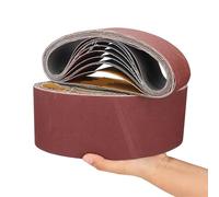Belt Sander Paper,10 Pcs 100x610mm Sanding Belts 40-320 Grits Sandpaper Abrasive Bands for Sander Power Rotary Tools(320)