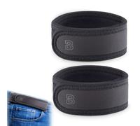 BeltBro Pro - Cinturón elástico invisible sin hebilla para hombres y mujeres, patentado sin metal, TSA suave, ajustable, cinturón táctico lateral, Negro, 2 Medium: Men's 32"-43" Waist