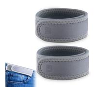 BeltBro Pro - Cinturón elástico invisible sin hebilla para hombres y mujeres, patentado sin metal, TSA, suave, ajustable, cinturón táctico lateral, Gris, 2 Small: Men's 26"-34" Waist