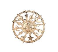 BELTI Broche de Moda Estrella Dorada Luna Sol Galaxias Broche de timón Alfileres de Solapa de Peltre Joyería de Moda