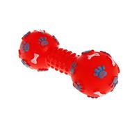 BELTI Mancuerna de Goma Suave para Masticar, morder, Dientes molares, Jugar, Divertido, Huella, Hueso, Mascota, Gato, Gatito, Perro, Productos para Cachorros, Juguete Interactivo con Mancuernas