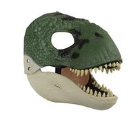 BELUAPI Llamativa máscara de dinosaurio con mandíbula móvil, tocado de látex para fiesta de cosplay, cumpleaños, Halloween, Navidad, adulto
