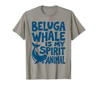 Beluga Ballena Es Mi Espíritu Animal Azul Gráfico Camiseta