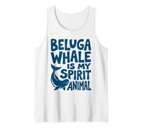 Beluga Ballena Es Mi Espíritu Animal Azul Gráfico Camiseta sin Mangas