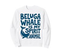 Beluga Ballena Es Mi Espíritu Animal Azul Gráfico Sudadera