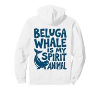 Beluga Ballena Es Mi Espíritu Animal Azul Gráfico Sudadera con Capucha