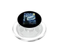 Beluga Ballena Noche Estrellada Van Gogh Art PopSockets PopGrip para MagSafe
