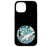 Beluga Ballena Ocean Animal - Van Gogh Starry Night Style Carcasa para iPhone 15