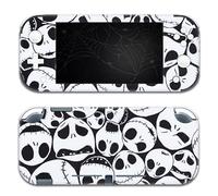 BelugaDesign Skulls Switch Skin | Adhesivo Gótico de Vinilo para Switch | Pesadilla de Horror de Halloween | Compatible con Nintendo Switch (Switch Lite, Negro Blanco)
