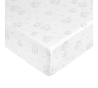 BELUM | Bajera Peppa Pig Gris 100% algodón para Cuna de 60, bajera ajustable muticolor, bajera de algodón suave, bajera ajustable elastica