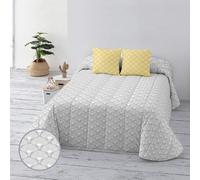 BELUM | Colcha Bouti 100 gr Cama 150/160 Medida Producto: 250x270 Tejido: 100% algodón orgánico 175 Hilos. Certificado Oeko-Tex Modelo: Nashik Gris